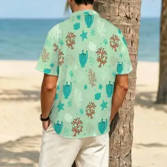 Custom Men's Crinkle Short Sleeve Shirt ( Model T87 ) thumbnail 2