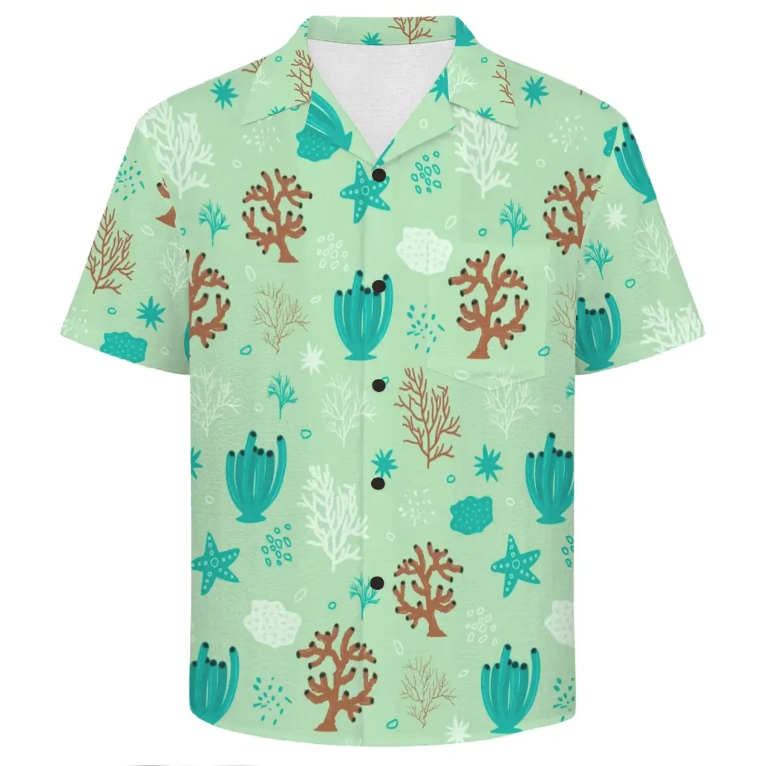 Custom Men's Crinkle Short Sleeve Shirt ( Model T87 ) — photo 4