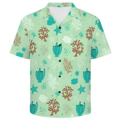 Custom Men's Crinkle Short Sleeve Shirt ( Model T87 ) thumbnail 4