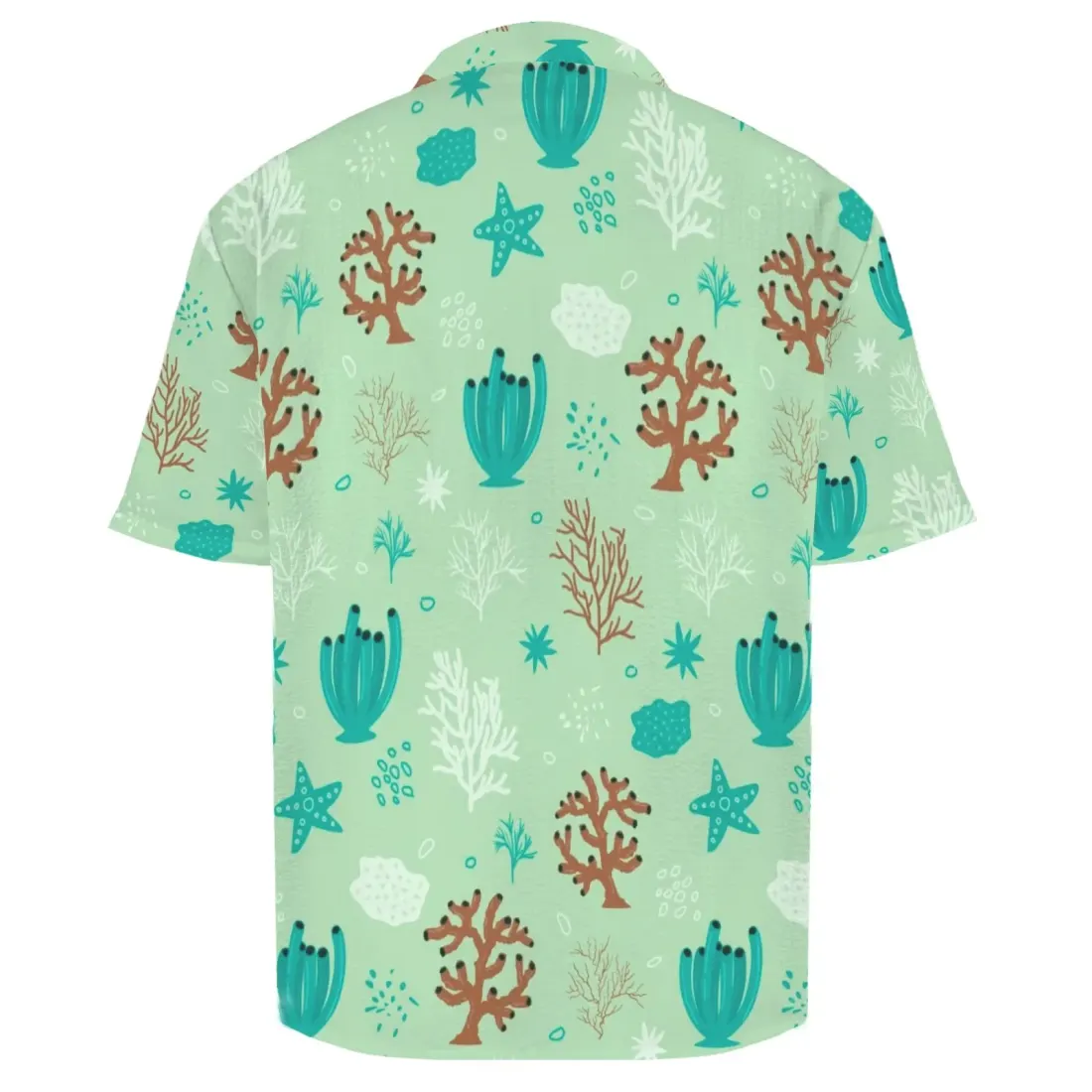 Custom Men's Crinkle Short Sleeve Shirt ( Model T87 ) — photo 5