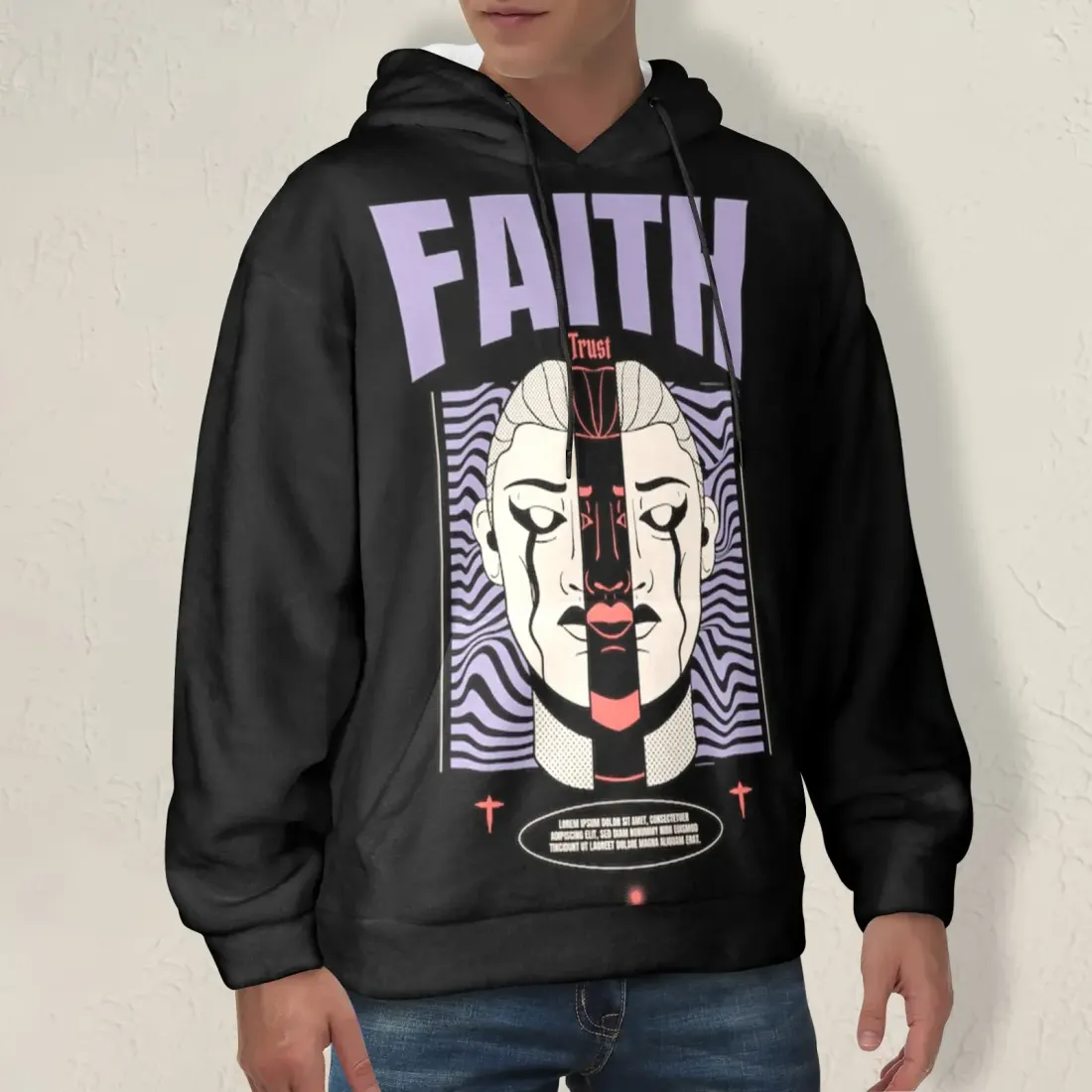 Men's Flannel Hoodie (Model H63) — photo 2