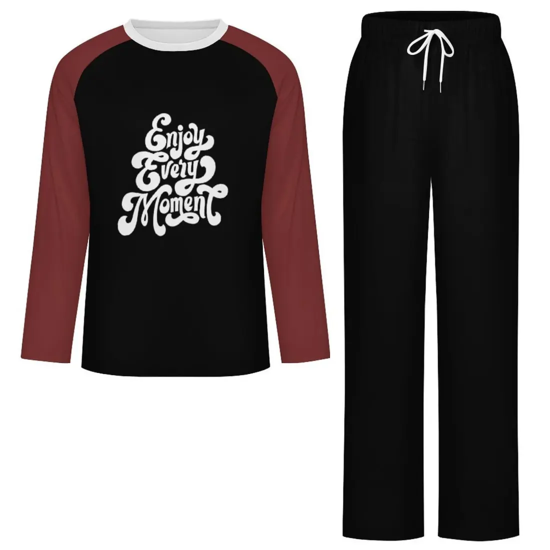 Men's Raglan Long Sleeve Crew Neck Pajama Set — photo 5