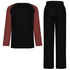 Men's Raglan Long Sleeve Crew Neck Pajama Set thumbnail 6