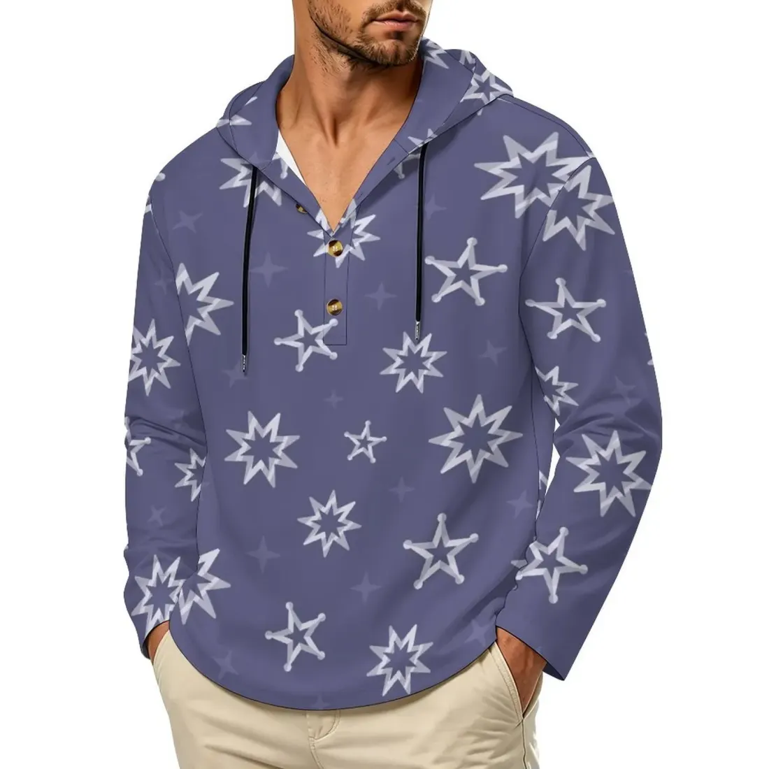 Men's Casual Button Hoodie — photo 2