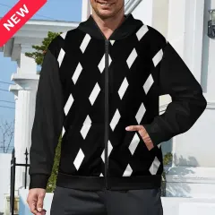 Custom Men's Full-Zip Hoodie thumbnail 1