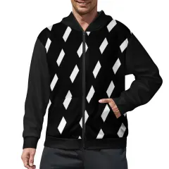 Custom Men's Full-Zip Hoodie thumbnail 2