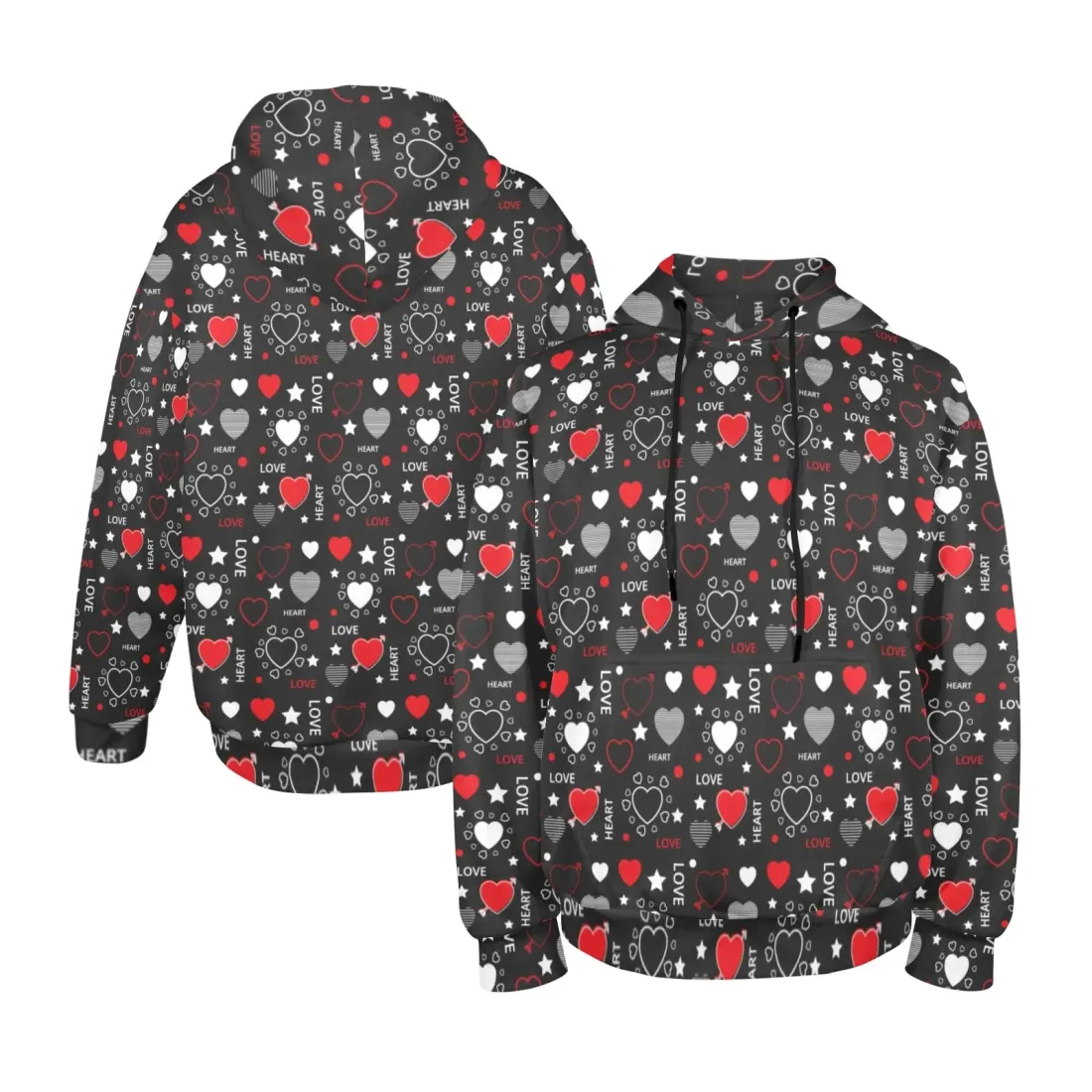 Men's All Over Print Hoodie (Model H61) — photo 5
