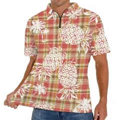 Custom Men's Zipper Polo Shirt ( Model T88 ) thumbnail 1