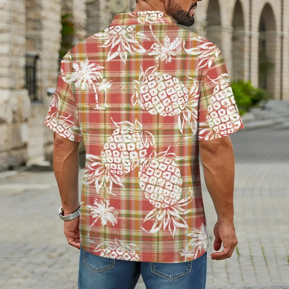 Custom Men's Zipper Polo Shirt ( Model T88 ) — photo 3