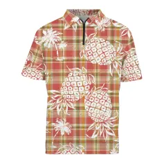 Custom Men's Zipper Polo Shirt ( Model T88 ) thumbnail 4
