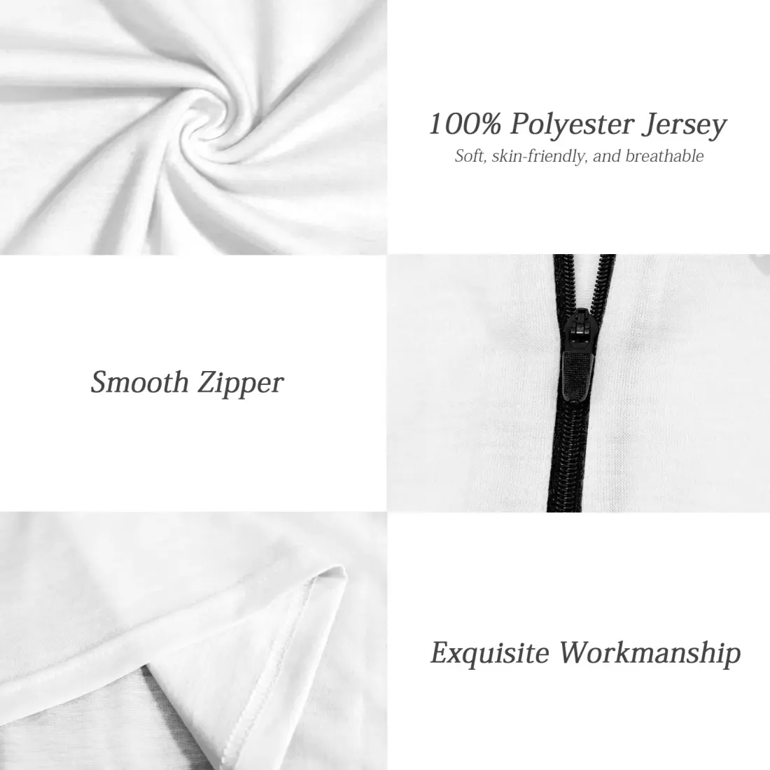 Custom Men's Zipper Polo Shirt ( Model T88 ) — photo 6