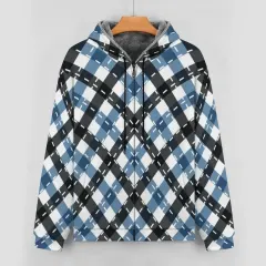 Double Layer Fleece Zippered Hoodie thumbnail 3