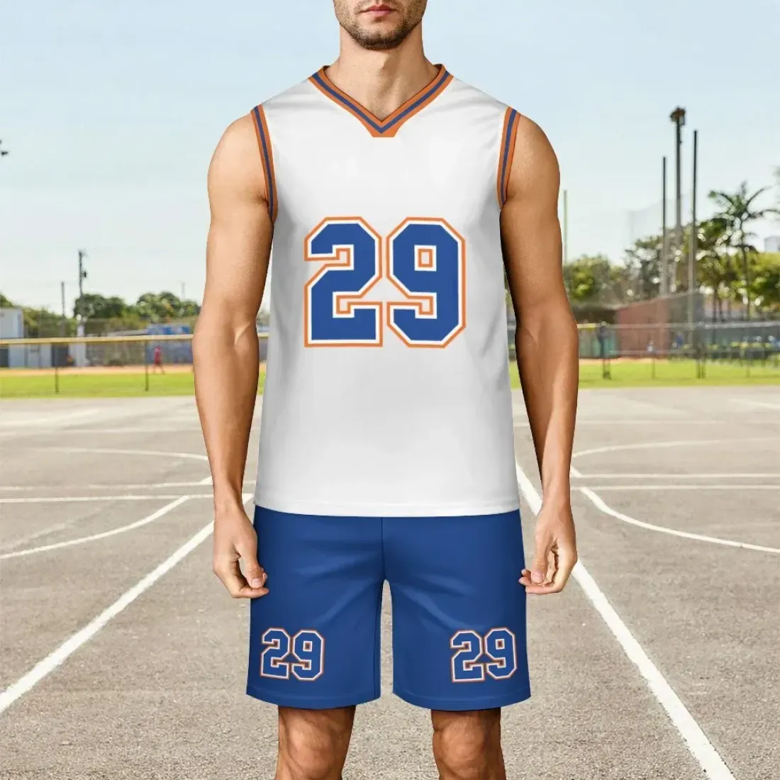 Sleeveless Basketball Jersey Suit (KTZREV1)
