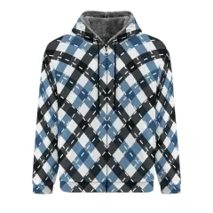 Double Layer Fleece Zippered Hoodie thumbnail 4