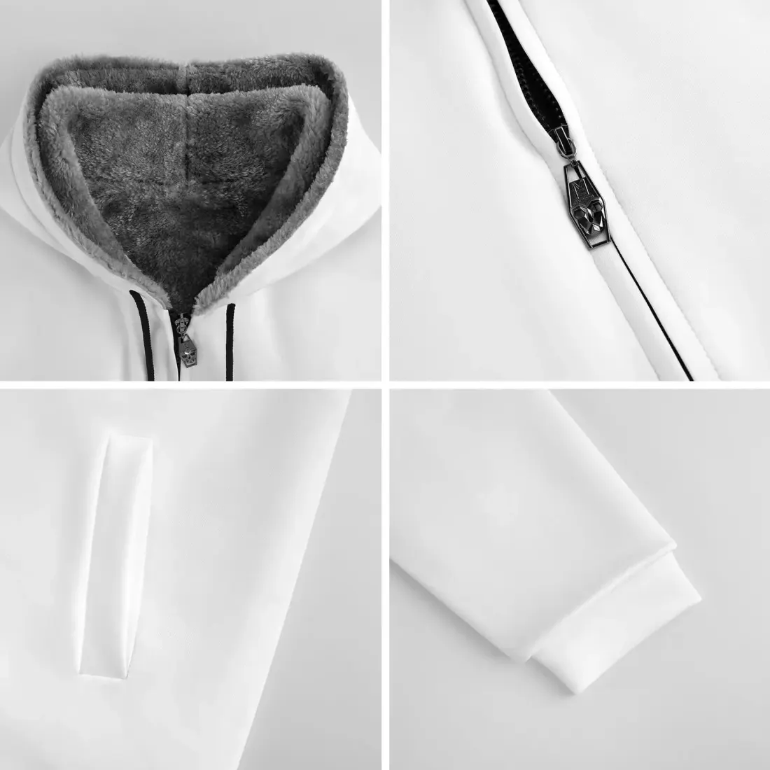 Double Layer Fleece Zippered Hoodie — photo 6