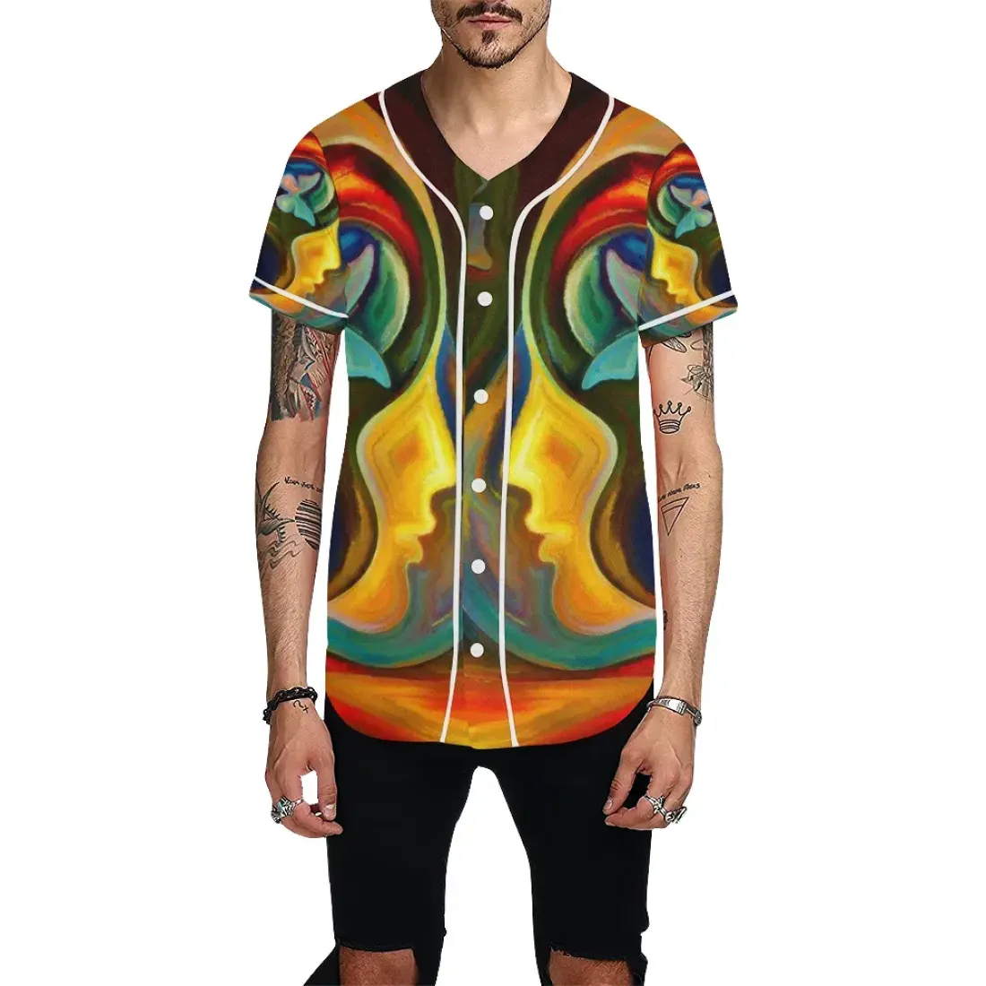 Men's All Over Print Baseball Jersey (T50)