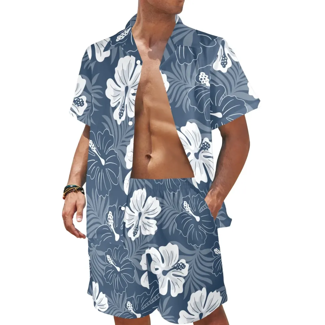 Men's Shirt and Shorts Outfit with Pocket (Model Sets 26) — photo 3