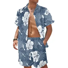 Men's Shirt and Shorts Outfit with Pocket (Model Sets 26) thumbnail 3