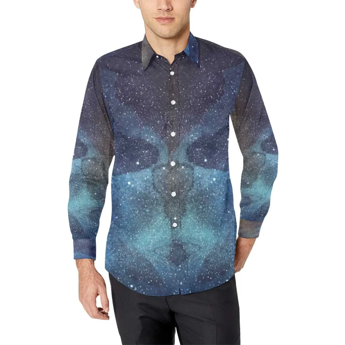 Men's All Over Print Long Sleeve Shirt(Model T61)